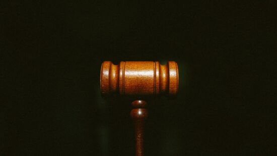 A wooden gavel.
